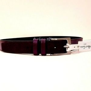 New Robert Graham Leather Mauve Paisley Belt 38